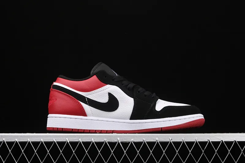 All Categories Air Jordan Jordan Series Basketball Shoes Air Jordan 1 Low New Version Air Jordan 1 Low AJ1 Joe 1 Low Top Leather Black Toe 553558-116